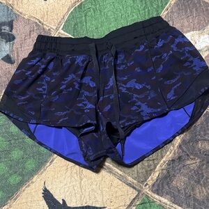 lululemon athletica Black and Blue Bike Shorts